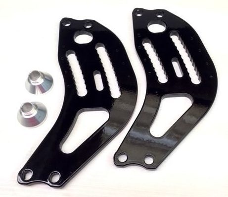 PPM RACING PRODUCTS 4000B Bracket Panhard Frame Longhorn .50in Alum Pair