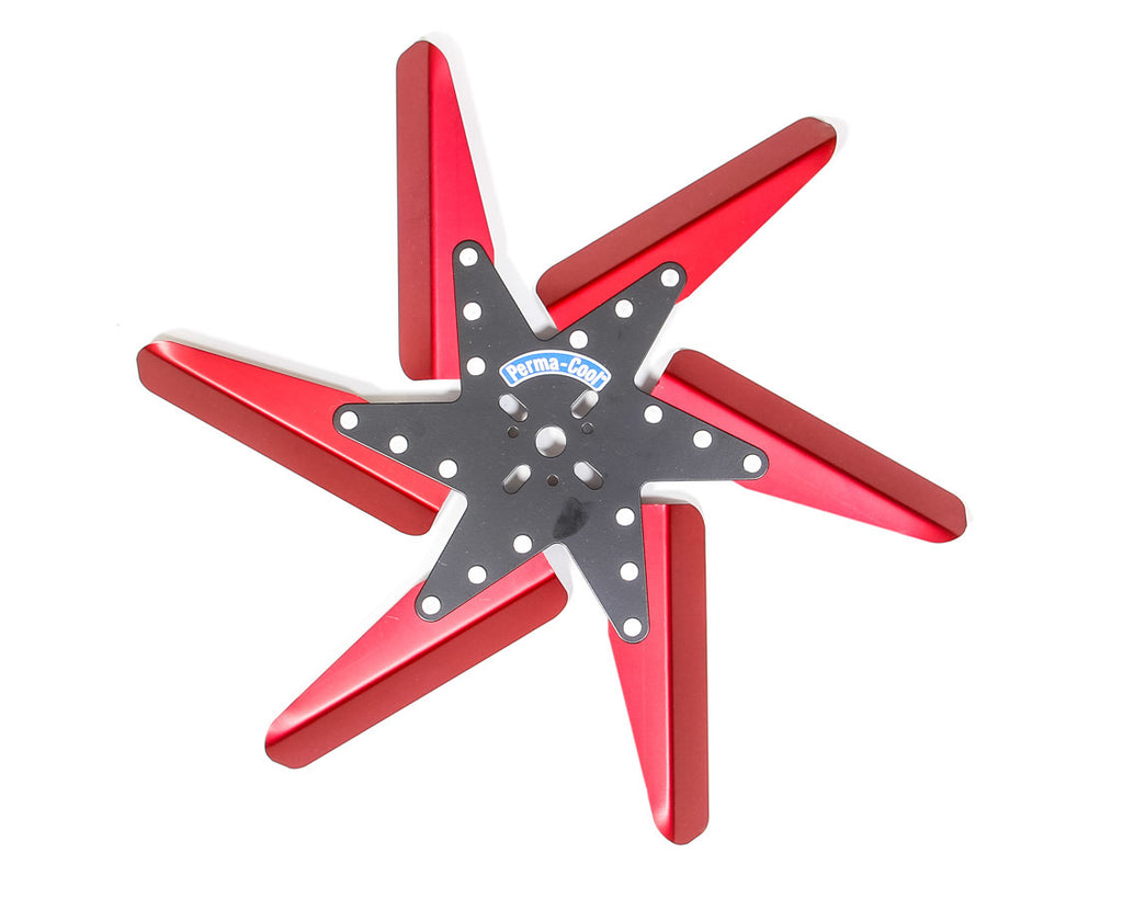 PERMA-COOL 83182 Flex Fan Aluminum 18in Black Center/Red Blades