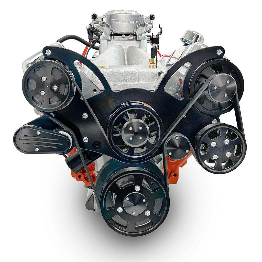 BluePrint Engines PS502CTFKB 502CI GM Big Block Compatible Deluxe Dressed - EFI - Black Kit for Select Chevrolet Bel Air, Chevrolet Biscayne, Chevrolet Blazer, Chevrolet Brookwood, Chevrolet C10, Chevrolet C10 Pickup, Chevrolet C10 Suburban, Chevrolet