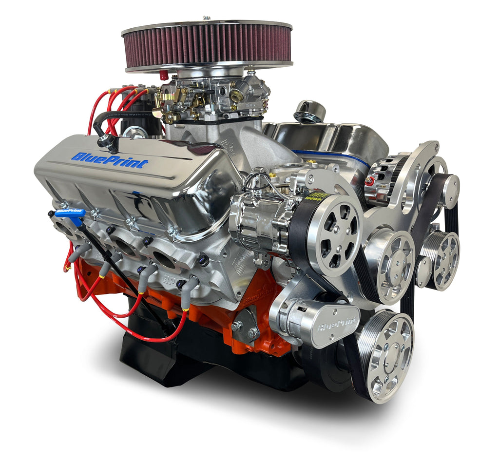BluePrint Engines PS5401CTCK 540CI GM Big Block Compatible Deluxe Dressed -Carb -Polished Kit for Select Chevrolet Bel Air, Chevrolet Biscayne, Chevrolet Blazer, Chevrolet Brookwood, Chevrolet C10, Chevrolet C10 Pickup, Chevrolet C10 Suburban, Chevrolet