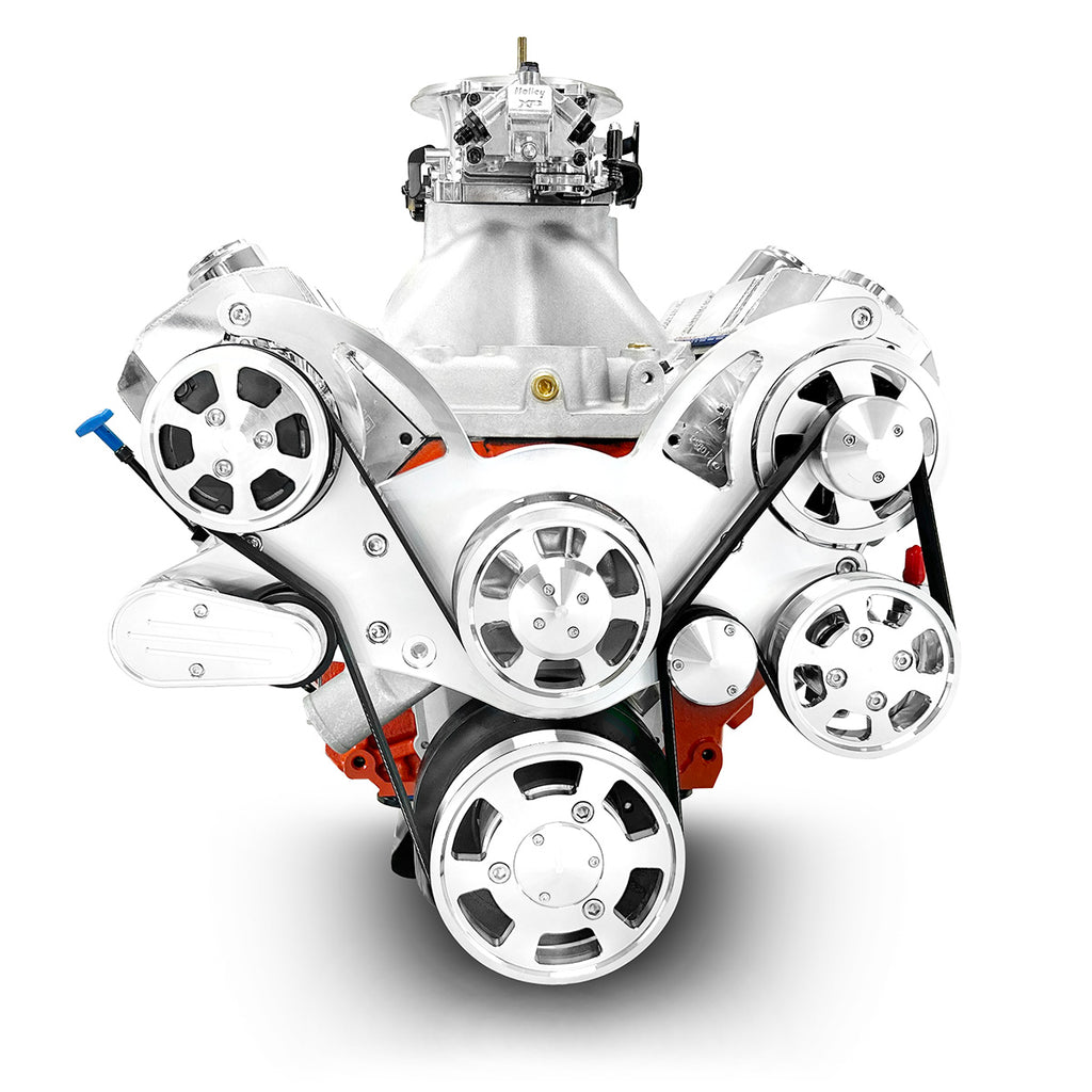 BluePrint Engines PS6320CTCK 632CI GM Big Block Compatible Deluxe Dressed -Carb -Polished Kit for Select Chevrolet Bel Air, Chevrolet Biscayne, Chevrolet Blazer, Chevrolet Brookwood, Chevrolet C10, Chevrolet C10 Pickup, Chevrolet C10 Suburban, Chevrolet