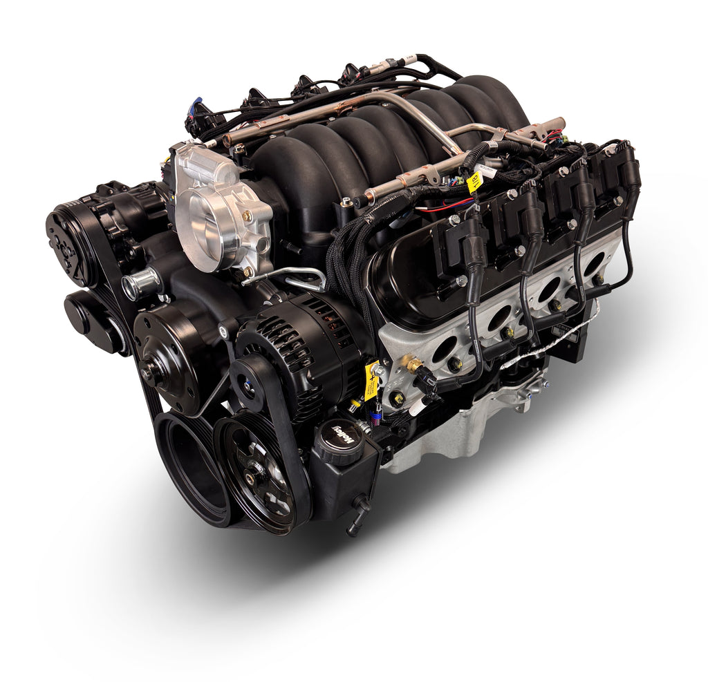 BluePrint Engines PSLS3763CTFKB1 376CI GM LS Compatible Deluxe Dressed -EFI -Black Kit for Select Chevrolet B60, Chevrolet B7, Chevrolet Bel Air, Chevrolet Biscayne, Chevrolet Brookwood, Chevrolet C50, Chevrolet C60, Chevrolet C60 Kodiak, Chevrolet C6500