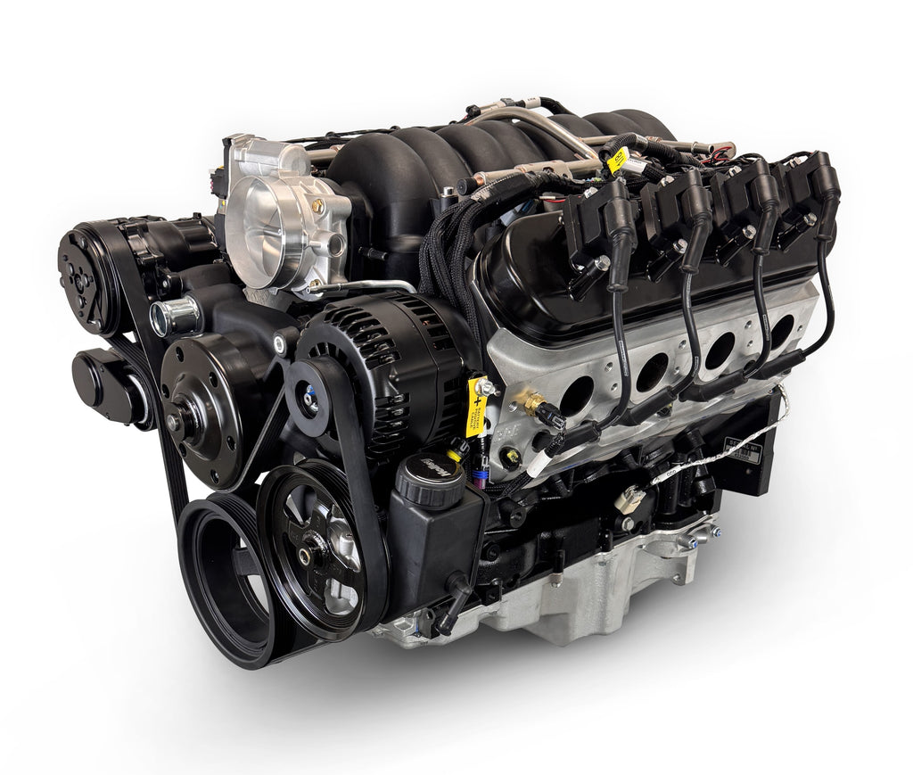 BluePrint Engines PSLS3763CTFKB1 376CI GM LS Compatible Deluxe Dressed -EFI -Black Kit for Select Chevrolet B60, Chevrolet B7, Chevrolet Bel Air, Chevrolet Biscayne, Chevrolet Brookwood, Chevrolet C50, Chevrolet C60, Chevrolet C60 Kodiak, Chevrolet C6500