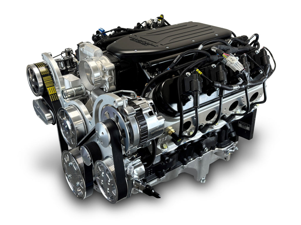 BluePrint Engines PSLS37681CTFK 376CI GM LS Compatible Deluxe Dressed -EFI -Polished Kit for Select Chevrolet B60, Chevrolet B7, Chevrolet Bel Air, Chevrolet Biscayne, Chevrolet Brookwood, Chevrolet C50, Chevrolet C60, Chevrolet C60 Kodiak, Chevrolet