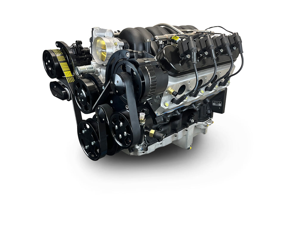 BluePrint Engines PSLS4273CTFKB 427CI GM LS Compatible Deluxe Dressed -EFI -Black Kit for Select Chevrolet B60, Chevrolet B7, Chevrolet Bel Air, Chevrolet Biscayne, Chevrolet Brookwood, Chevrolet C50, Chevrolet C60, Chevrolet C60 Kodiak, Chevrolet C6500