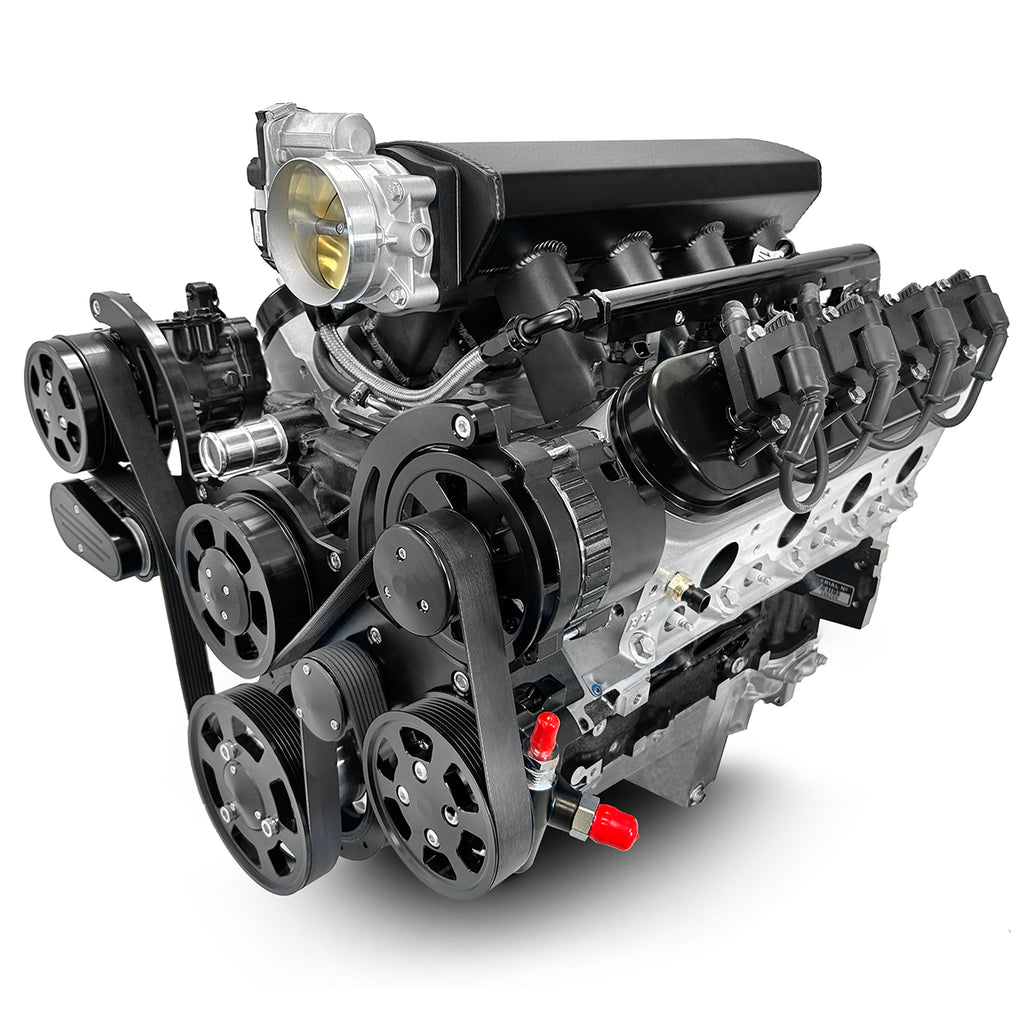 BluePrint Engines PSLS42751CTFKB 427CI GM LS Compatible Deluxe Dressed -EFI -Black Kit for Select Chevrolet B60, Chevrolet B7, Chevrolet Bel Air, Chevrolet Biscayne, Chevrolet Brookwood, Chevrolet C50, Chevrolet C60, Chevrolet C60 Kodiak, Chevrolet C6500