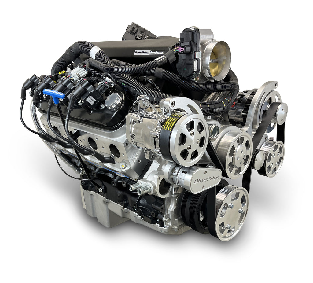 BluePrint Engines PSLS42751CTFK 427CI GM LS Compatible Deluxe Dressed -EFI -Polished Kit for Select Chevrolet B60, Chevrolet B7, Chevrolet Bel Air, Chevrolet Biscayne, Chevrolet Brookwood, Chevrolet C50, Chevrolet C60, Chevrolet C60 Kodiak, Chevrolet