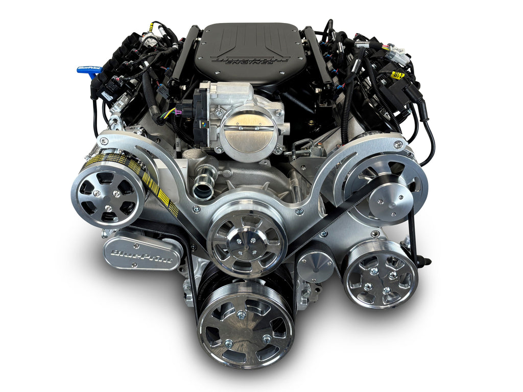 BluePrint Engines PSLS42781CTFK 427CI GM LS Compatible Deluxe Dressed -EFI -Polished Kit for Select Chevrolet B60, Chevrolet B7, Chevrolet Bel Air, Chevrolet Biscayne, Chevrolet Brookwood, Chevrolet C50, Chevrolet C60, Chevrolet C60 Kodiak, Chevrolet