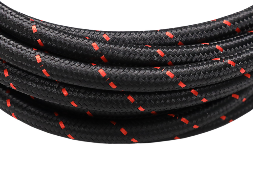 FiTech Fuel Injection 51008 Go Fuel AN-6 PTFE Black Stainless Steel 40 Ft Hose Kit