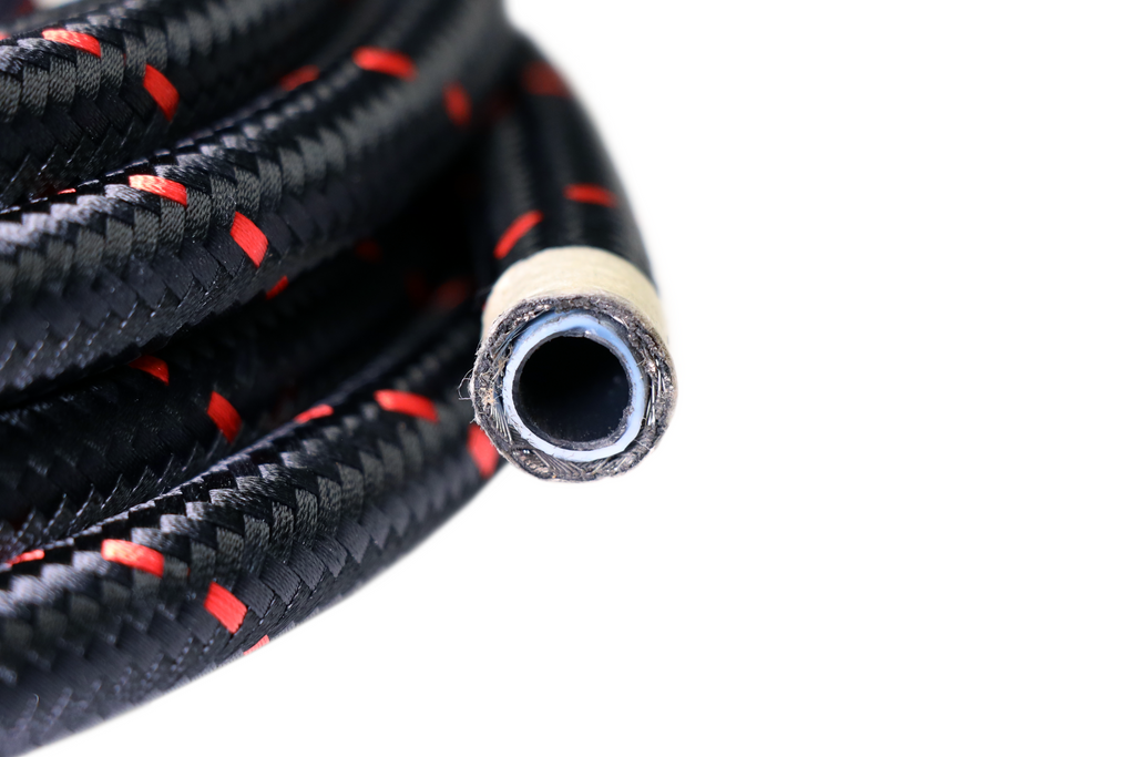 FiTech Fuel Injection 51008 Go Fuel AN-6 PTFE Black Stainless Steel 40 Ft Hose Kit