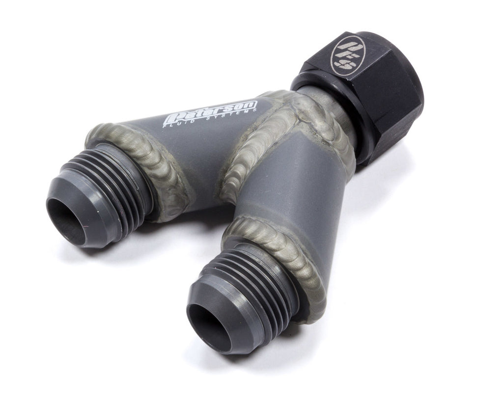 PETERSON FLUID 10-1712 Y-Manifold -12an Female Swivel to 12an Male