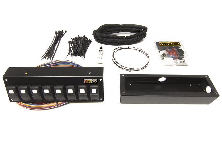 PAINLESS WIRING 57103 Trail Rocker - 8 Switch Panel - Flange Mount