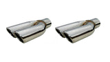 PYPES PERFORMANCE EXHAUST EVT19S 2.5in Splitter Tip w/Rol led Edge Pair Polished