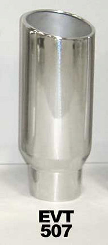 PYPES PERFORMANCE EXHAUST EVT507 Exhaust Tip 5in x 7in 18in L Polished Weld-on