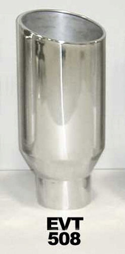 PYPES PERFORMANCE EXHAUST EVT508 Exhaust Tip 5in x 8in x 18in Rolled Pol. Weld-on