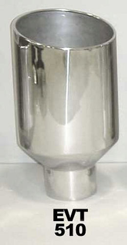 PYPES PERFORMANCE EXHAUST EVT510 Exhaust Tip 5in x 10in 18in Rolled Pol. Weld-on