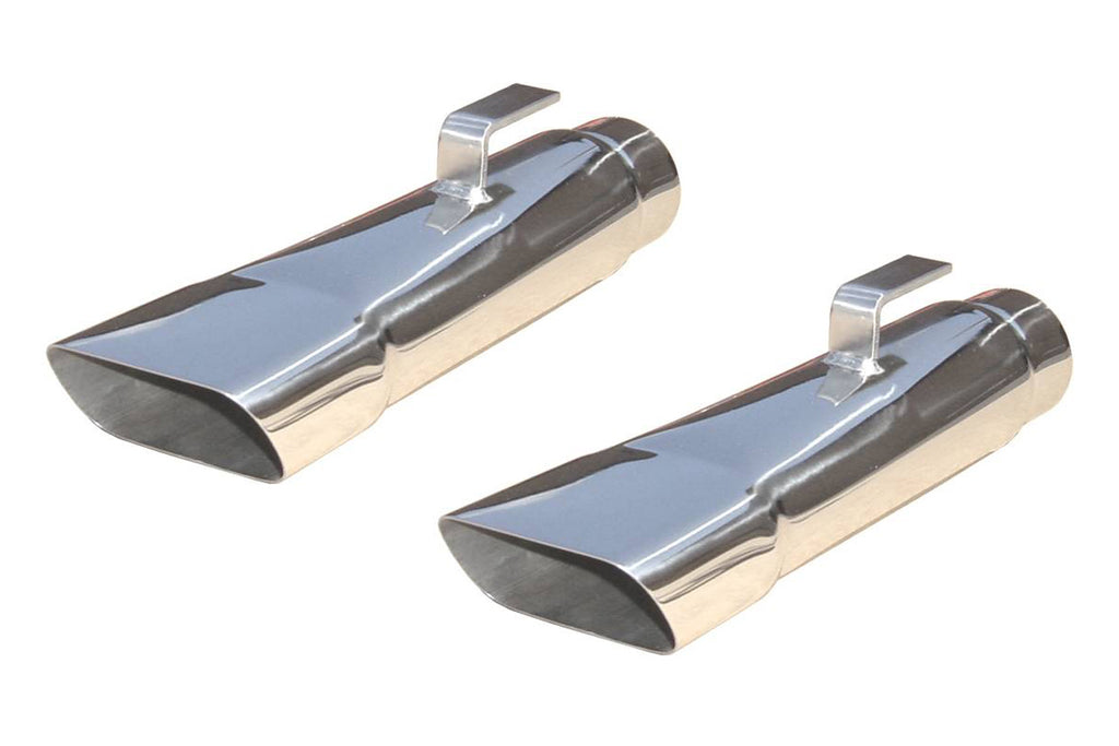 PYPES PERFORMANCE EXHAUST EVT80 Exhaust Tips Slip Fit 2.5in Rectangle Slant