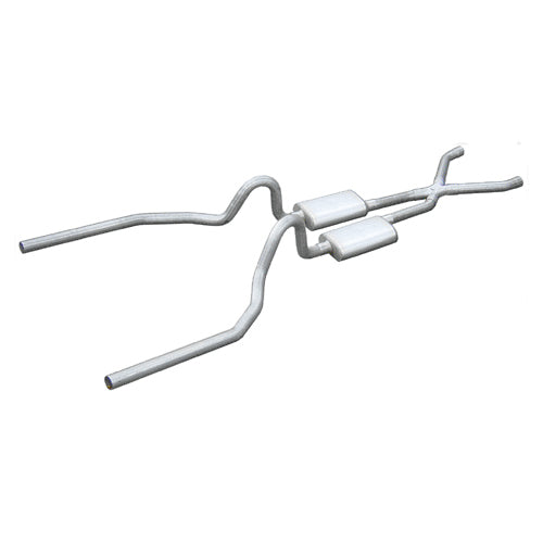 PYPES PERFORMANCE EXHAUST SFM03S 64-70 Mustang V8 2.5in Exhaust System w/X-Pipe