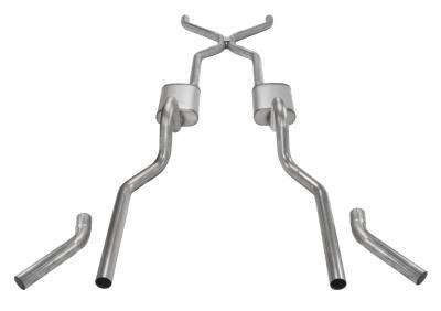 PYPES PERFORMANCE EXHAUST SGC43 55-57 Chevy 3in Exhaust w/H-Pipe