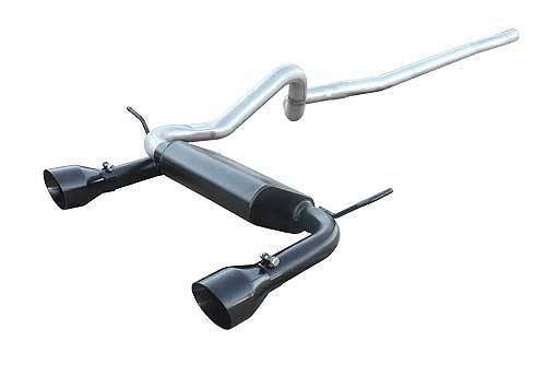 PYPES PERFORMANCE EXHAUST SJJ19SB 07-17 Jeep JK 4DR Dual Cat Back Exhaust KIt Blk