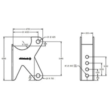 Load image into Gallery viewer, Parallel-4-Link-Axle-Bracket,-Uncoated.-For-3-Axle-Housing.