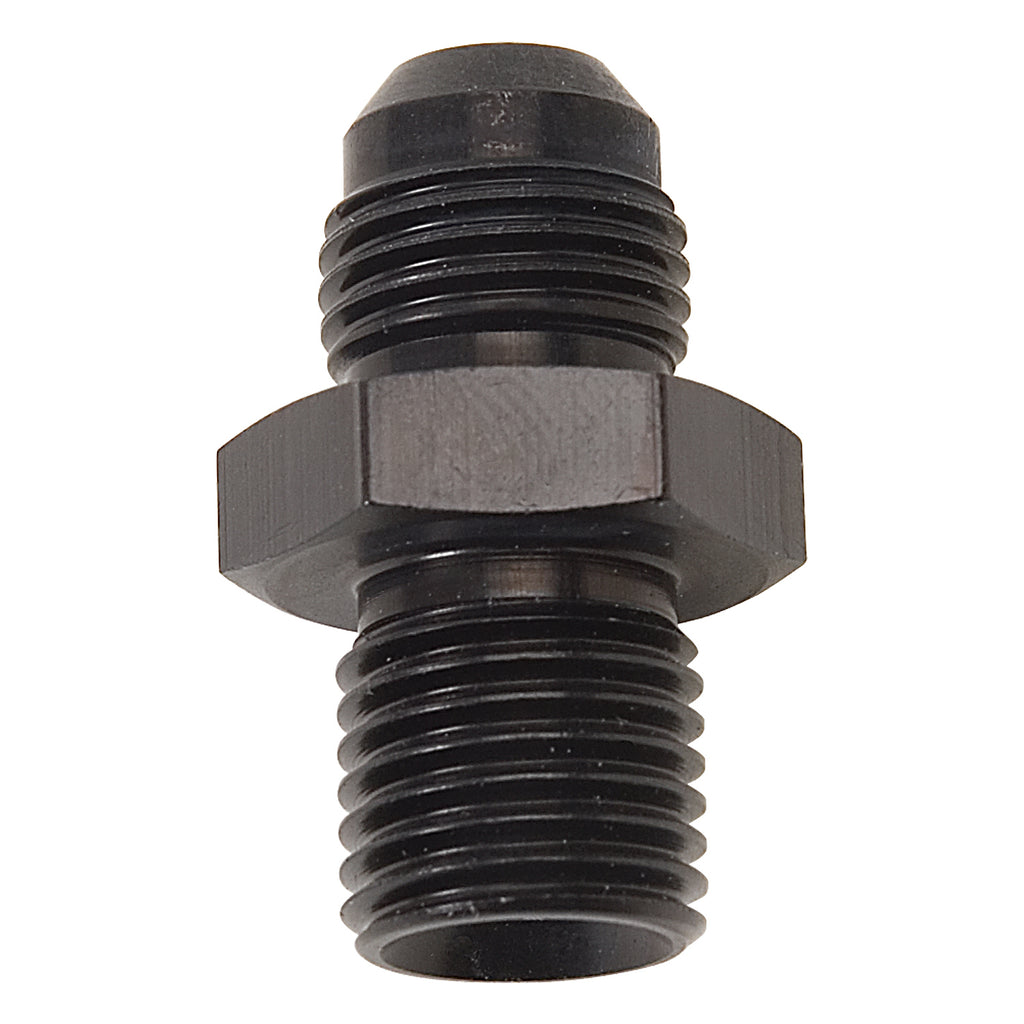 Performance--6-An-Flare-To-12Mm-X-1.5-Metric-Thread-Adapter-(Black)