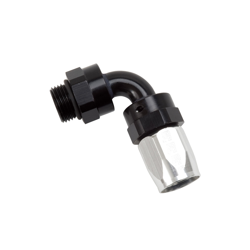 Performance-Hose-End-8-Hose-To-8-Radius-Inlet-Port-90-Deg-BlkClr