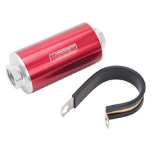 Load image into Gallery viewer, Performance-Profilter-Fuel-Filter-6In-Long-60-Micron--10An-Inlet--10An-Outlet---Red