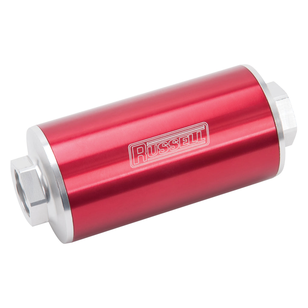 Performance-Profilter-Fuel-Filter-6In-Long-60-Micron--10An-Inlet--10An-Outlet---Red