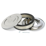 Trans-Dapt 2146 PERFORMANCE-Style Air Cleaner (Paper); 14 in. Diam; 3 in. Tall, -CHROME