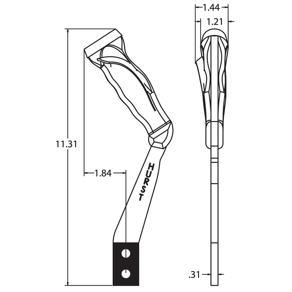 Pistol-Grip-Shifter-Stick-For-Mopar-B--E-Bodies---Wood-Grain
