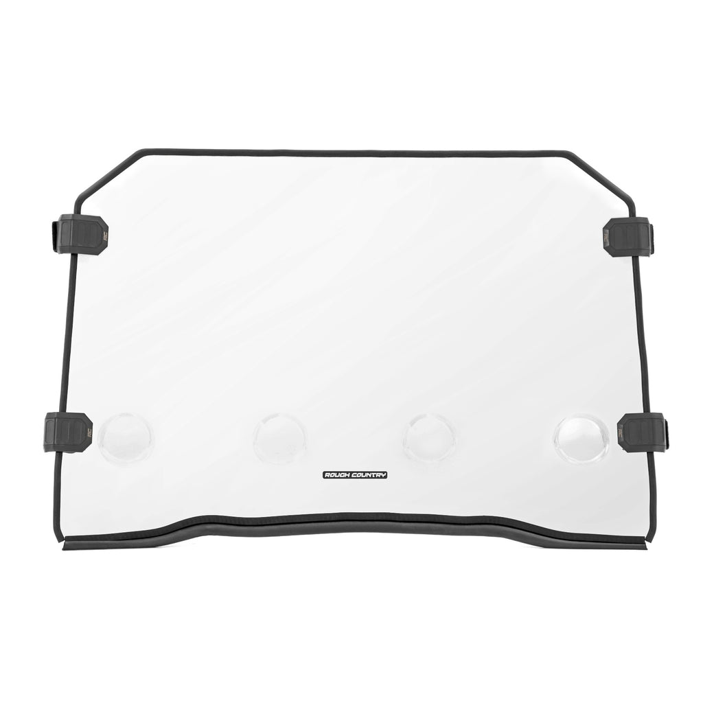 Polaris-Scratch-Resistant-Vented-Full-Windshield-With-Factory-Plastic-Visor-16-18-Polaris-Rzr-9001000Xp-Turbo-Rough-Country