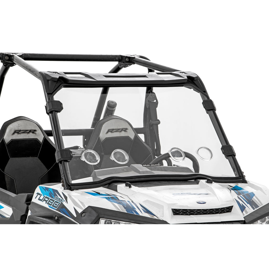 Polaris-Scratch-Resistant-Vented-Full-Windshield-With-Factory-Plastic-Visor-16-18-Polaris-Rzr-9001000Xp-Turbo-Rough-Country