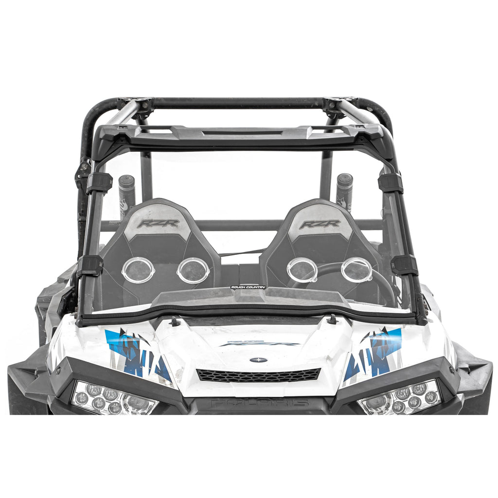 Polaris-Scratch-Resistant-Vented-Full-Windshield-With-Factory-Plastic-Visor-16-18-Polaris-Rzr-9001000Xp-Turbo-Rough-Country