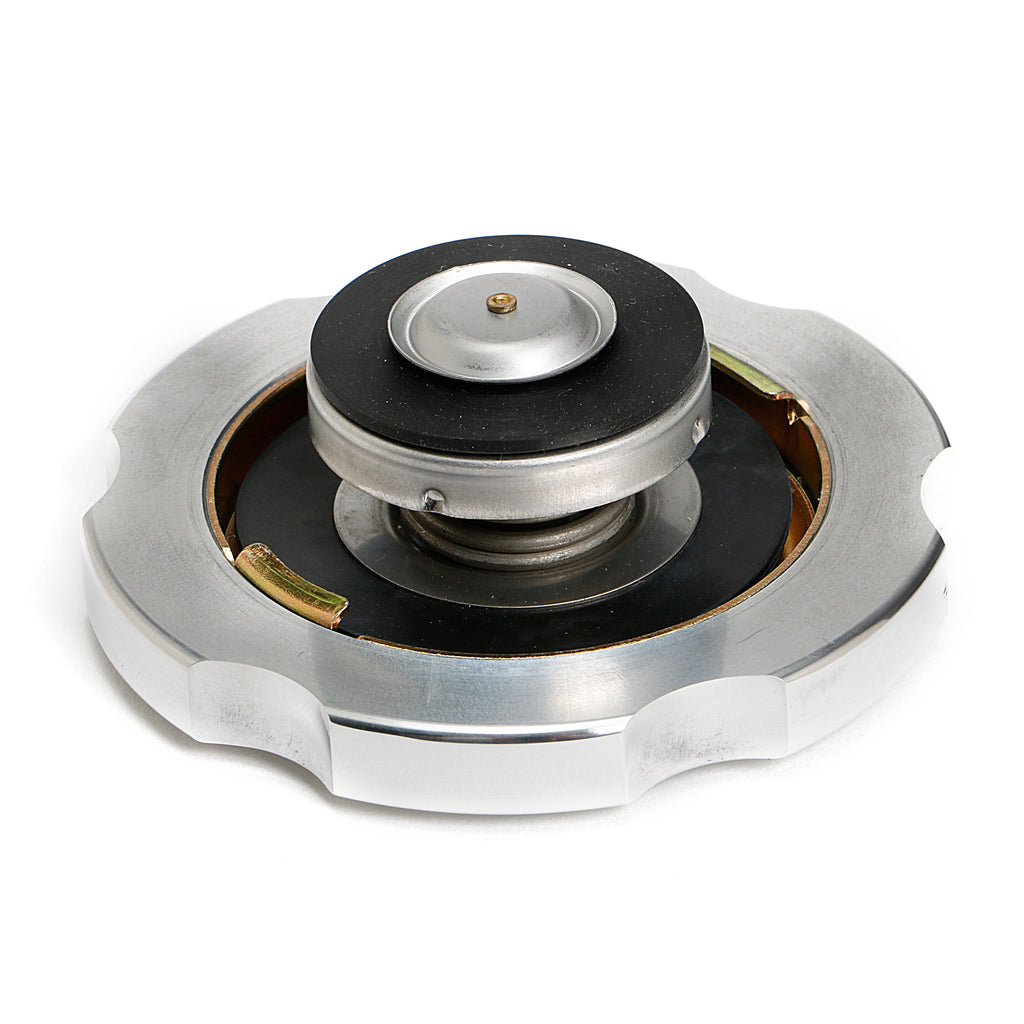 Polished-Aluminum-Radiator-Cap-With-Notched-Edge;-16-Lb-Pressure-Limit