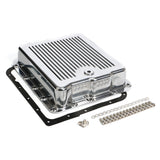 Trans-Dapt 9107 POLISHED ALUMINUM TRANSMISSION PAN; FINNED; GM 700R4 & 4L60