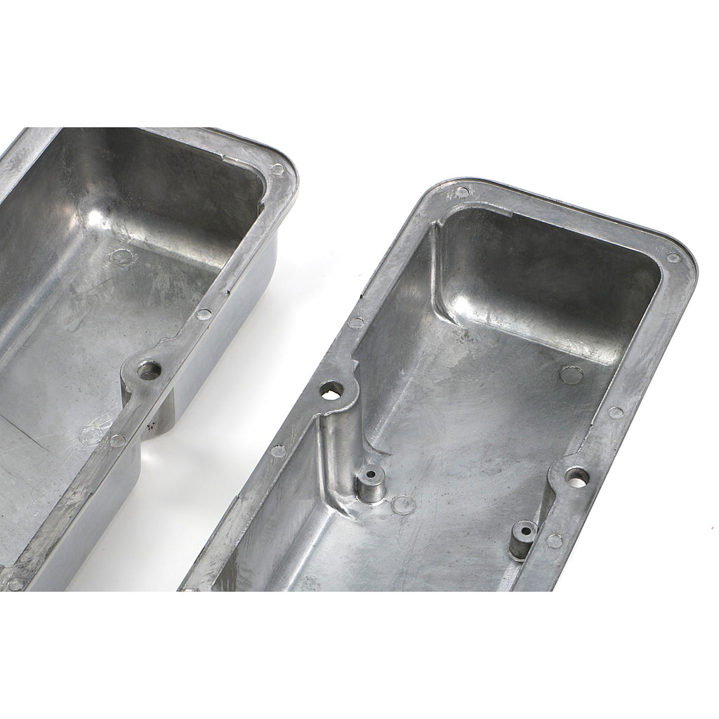 Polished-Aluminum-Valve-Covers;-58-86-Sb-Chevy;-Short;-Plain