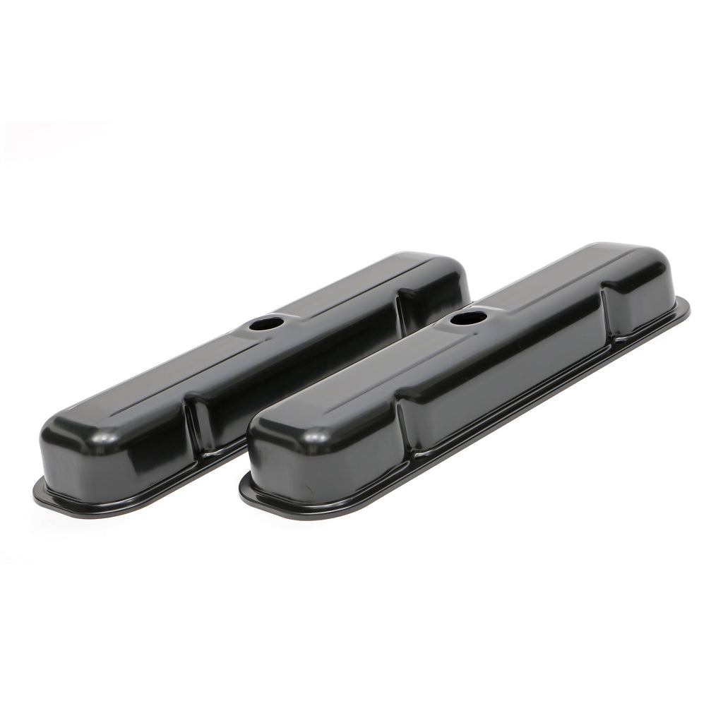Pontiac-326-455-(59-79)-Steel-Valve-Covers;-Reproduction-Style--Black-Finish