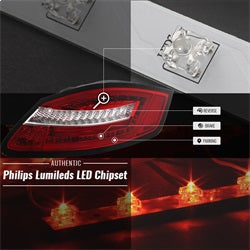 Porsche-987-Cayman-06-08--Boxster-05-08-Led-Tail-Lights---Red-Clear-Alt-Yd-P98705-Led-Rc