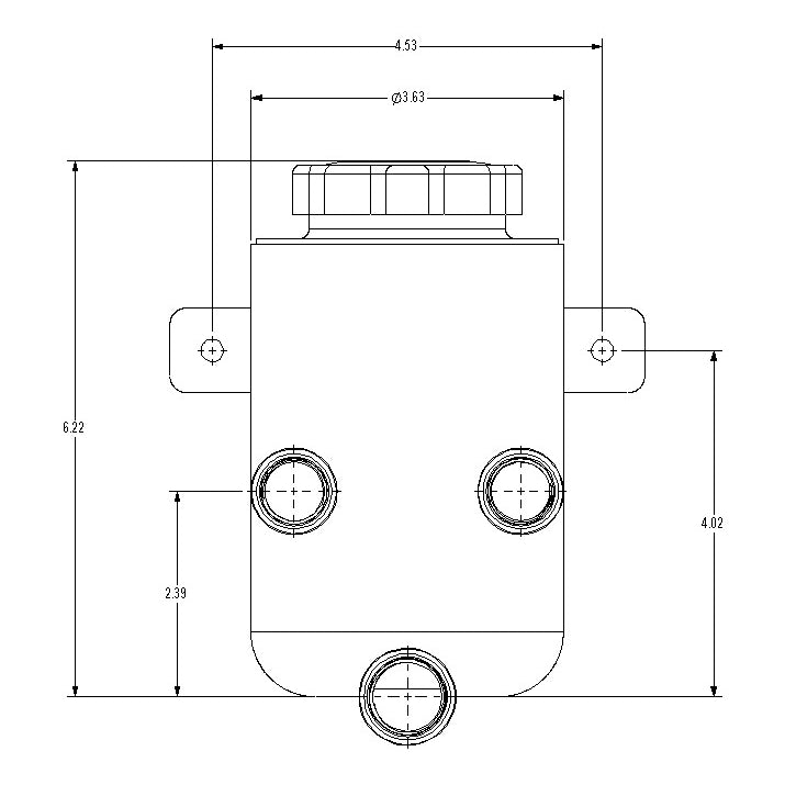 Power-Steering-Remote-Reservoir---Black-Aluminum-With-Bracket