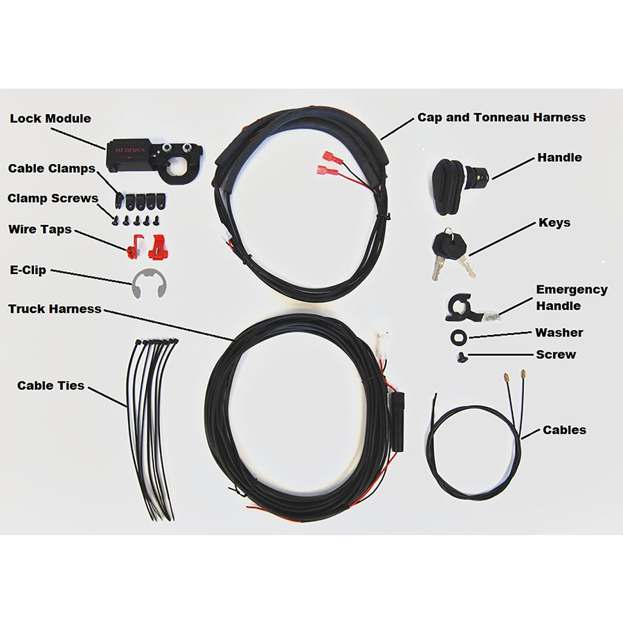 Power-Truck-Cap-Lock-Kit-WHandle(Works-With-Factory-Key-Fob)