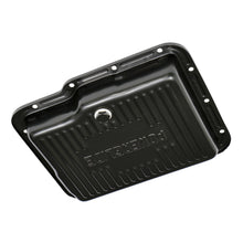 Load image into Gallery viewer, Powerglide-Transmission-Pan;-Stock-Depth--Stock-Capacity;-Steel--Black-Finish