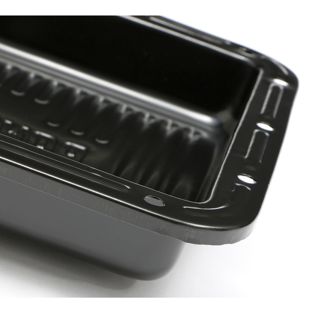 Powerglide-Transmission-Pan;-Stock-Depth--Stock-Capacity;-Steel--Black-Finish