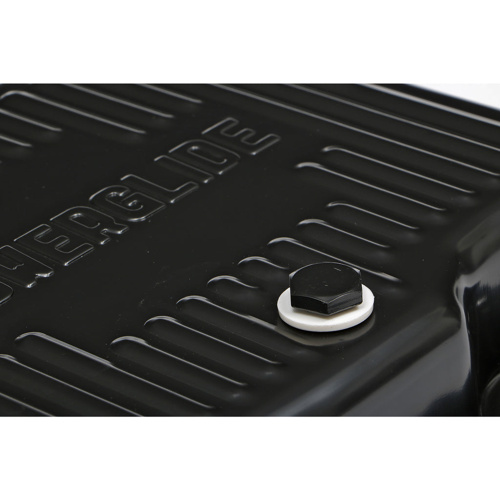Powerglide-Transmission-Pan;-Stock-Depth--Stock-Capacity;-Steel--Black-Finish