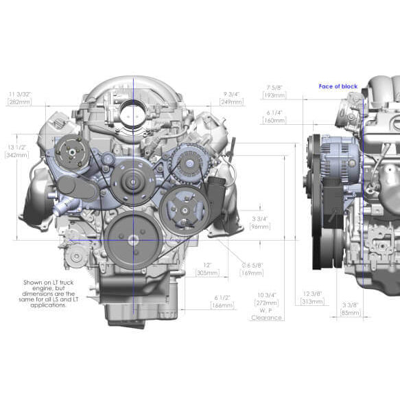 Premium-Mid-Mount-Complete-Accessory-System---Gen-V-Lt-Engines---Sfi-Certified-Damper---Black
