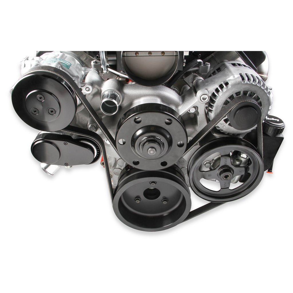Premium-Mid-Mount-Complete-Accessory-System-For-Gm-Gen-V-Lt4-Wet-Sump-Engines--Black-Finish
