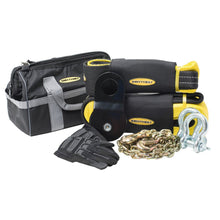 Load image into Gallery viewer, Premium-Winch-Accessory-Bag;-Inc-Recovery-Chain-30Ft-Tow-Strap18k-Snatch-Block-Dring-Shackles