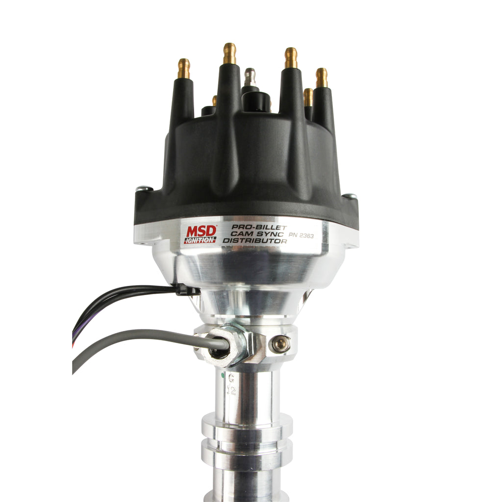 Pro-Billet-Cam-Sync-Distributor,-Ford-Fe,-Steel-Gear