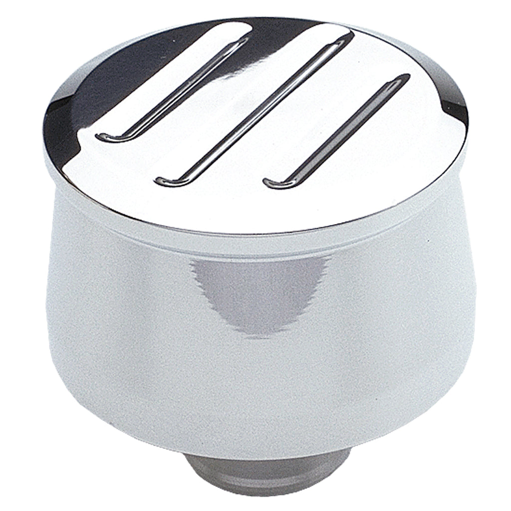 Push-In-Valve-Cover-Breather;-Pinstripes-(Ball-Milled);-1-14-In.-Hole-Aluminum