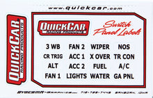 Load image into Gallery viewer, QUICKCAR RACING PRODUCTS 50-004 Switch Panel Stickers Small Ignition Panels